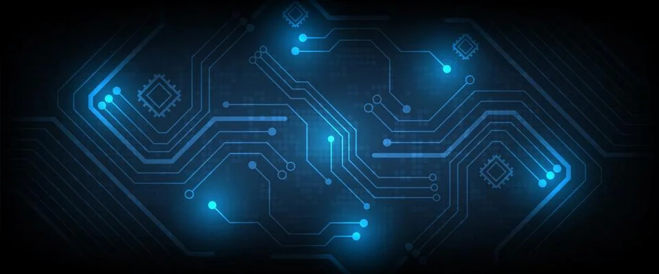 Hi-tech digital data connection system Stock Illustration