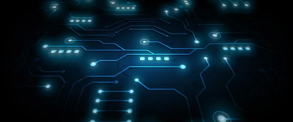 Hi-tech digital data connection system Stock Illustration