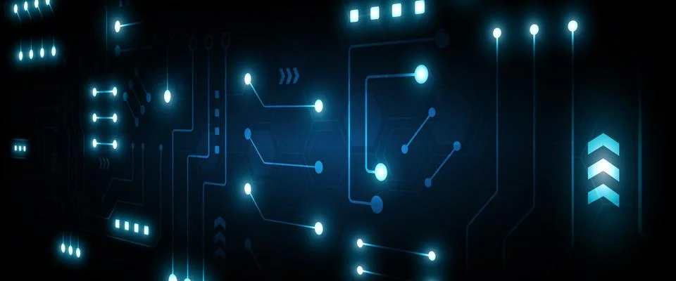 Hi-tech digital data connection system Stock Illustration