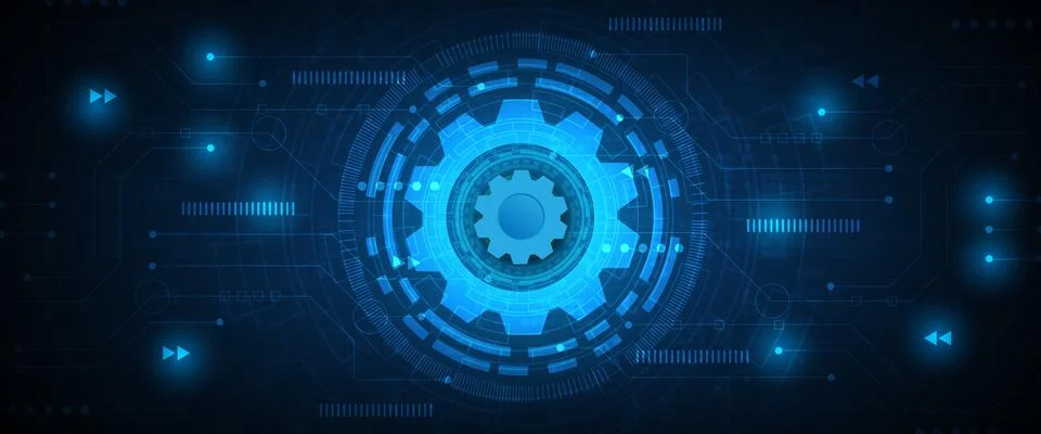 Hi-tech digital data connection system Stock Illustration