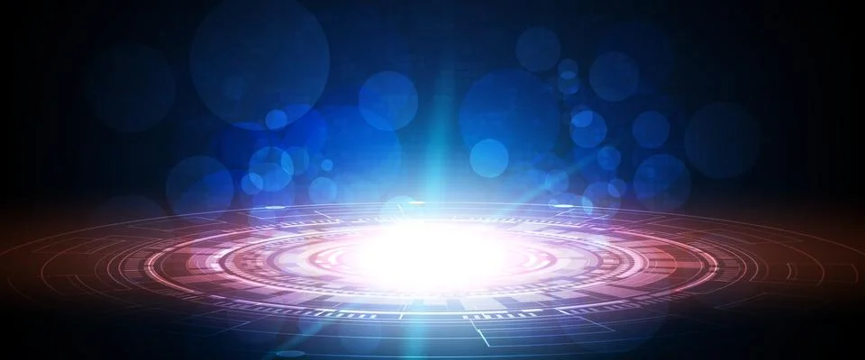 Hi-tech digital data connection system Stock Illustration