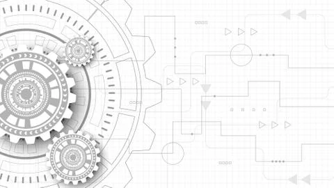 Hi-tech digital data connection system Stock Illustration