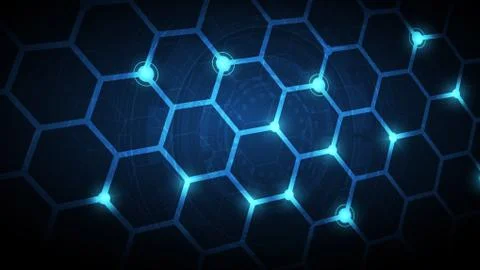 Hi-tech digital data connection system Illustrazione stock