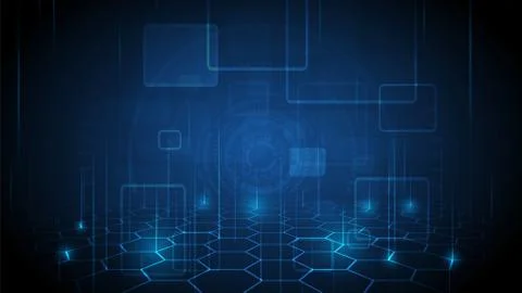 Hi-tech digital data connection system Stock Illustration