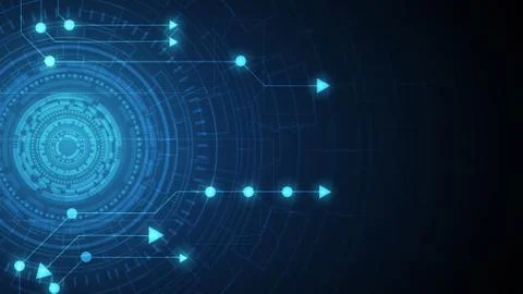 Hi-tech digital data connection system Stock Illustration