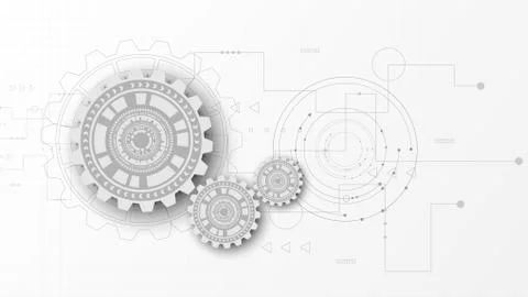 Hi-tech digital data connection system Stock Illustration