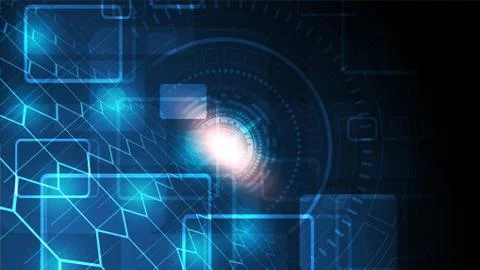 Hi-tech digital data connection system Stock Illustration