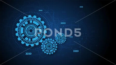 Hi-tech digital data connection system Stock-Illustration