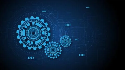 Hi-tech digital data connection system Stock Illustration