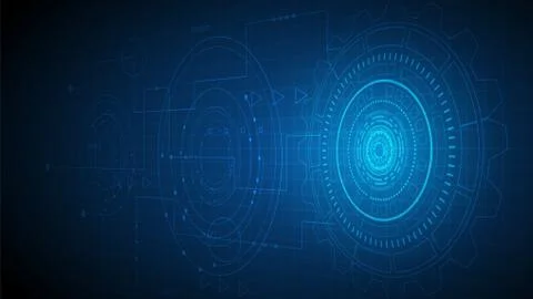 Hi-tech digital data connection system Stock Illustration