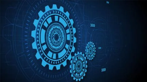 Hi-tech digital data connection system Stock Illustration