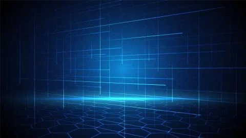 Hi-tech digital data connection system Stock Illustration