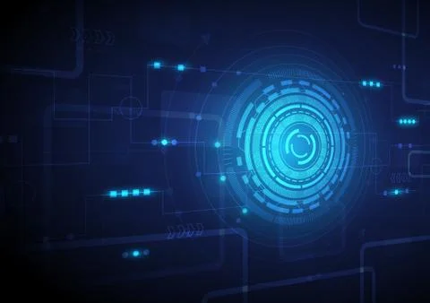 Hi-tech digital data connection system Stock Illustration