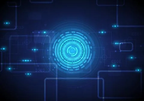 Hi-tech digital data connection system Stock Illustration