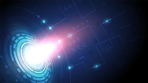 Hi-tech digital data connection system Stock Illustration