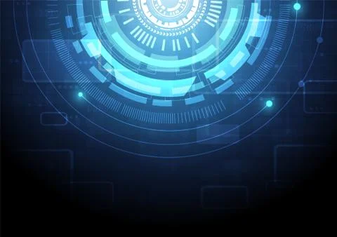 Hi-tech digital data connection system Stock Illustration