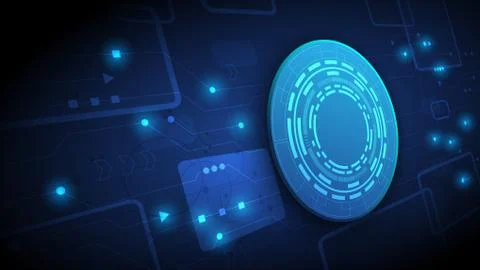 Hi-tech digital data connection system Stock Illustration