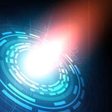 Hi-tech digital data connection system Stock Illustration