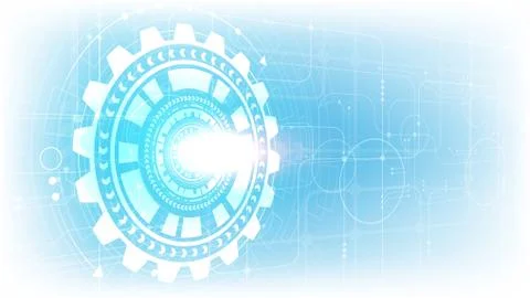 Hi-tech digital data connection system 스톡 일러스트