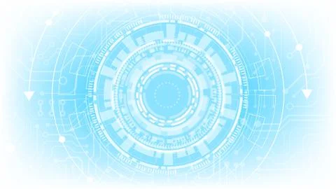 Hi-tech digital data connection system Stock Illustration