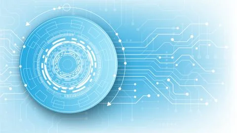 Hi-tech digital data connection system Illustrazione stock