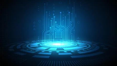 Hi-tech digital data connection system Stock Illustration