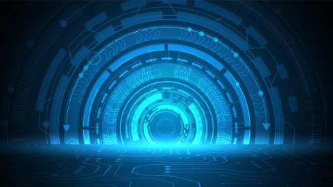 Hi-tech digital data connection system Stock Illustration