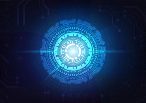 Hi-tech digital data connection system Stock Illustration