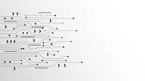 Hi-tech digital data connection system Stock Illustration
