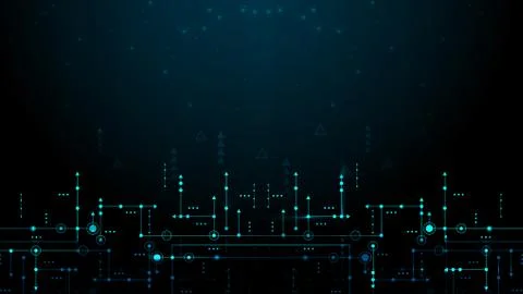 Hi-tech digital data connection system Stock Illustration