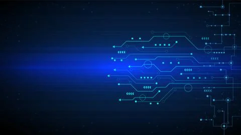Hi-tech digital data connection system Stock Illustration