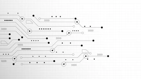Hi-tech digital data connection system Stock Illustration