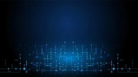 Hi-tech digital data connection system Stock Illustration