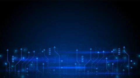 Hi-tech digital data connection system Illustrazione stock