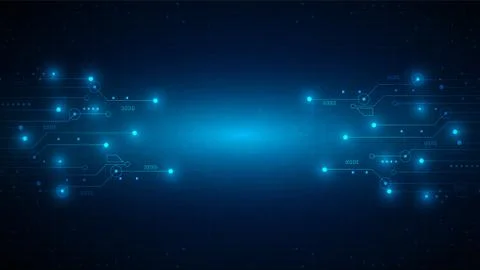 Hi-tech digital data connection system Illustrazione stock