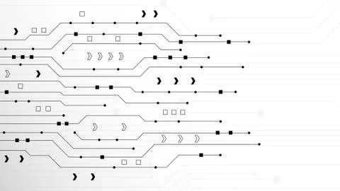 Hi-tech digital data connection system Stock Illustration
