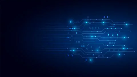 Hi-tech digital data connection system Stock Illustration