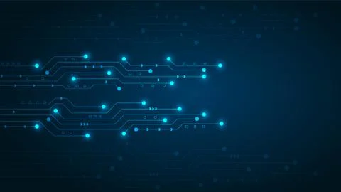 Hi-tech digital data connection system Illustrazione stock