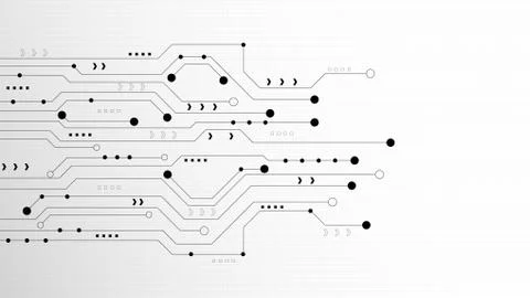 Hi-tech digital data connection system Stock Illustration