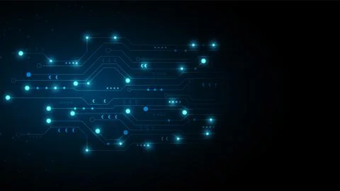 Hi-tech digital data connection system Stock Illustration