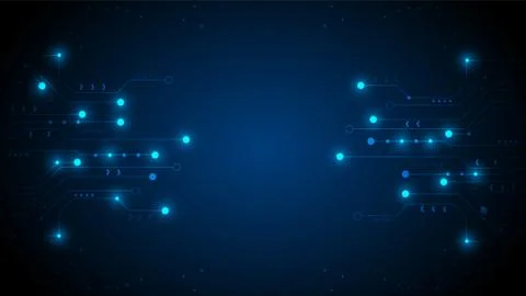 Hi-tech digital data connection system Illustrazione stock