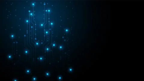 Hi-tech digital data connection system Stock Illustration