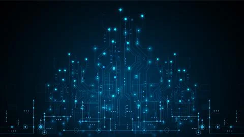 Hi-tech digital data connection system Stock Illustration