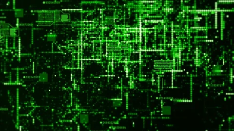 Hi-Tech digital display holographic information abstract background Stock Footage 100378293