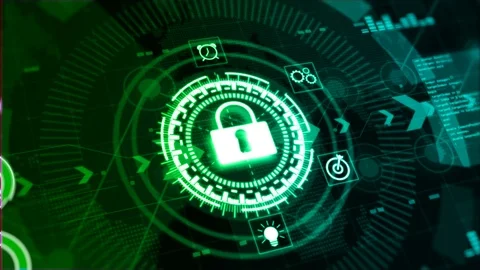 Hi-Tech digital display infographic for business background Stock Footage 93597056