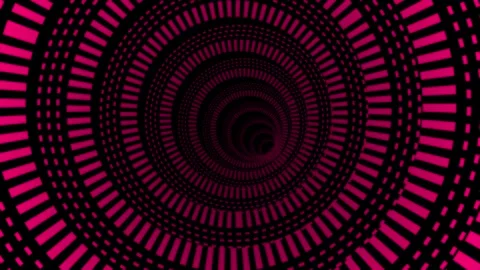 Hi-tech digital Magenta red tunnel background Stock Footage 296376603