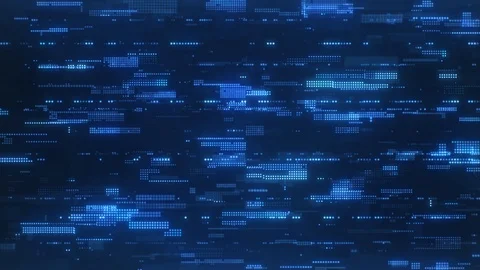 Hi-Tech Digital Pixels Abstract Background Camera Dolly Movement Vídeo Stock 106227124