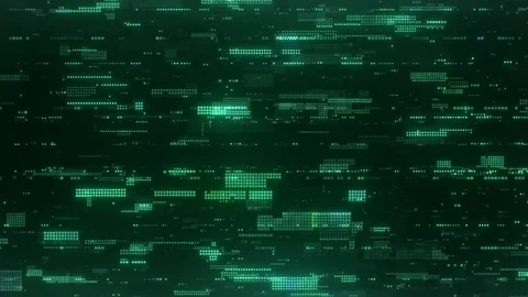 Hi-Tech Digital Pixels Abstract Background Camera Dolly Movement Stock-Footage 106265362