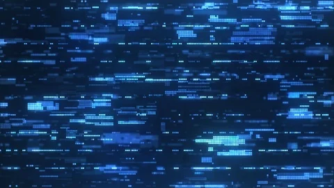 Hi-Tech Digital Pixels Abstract Background Camera Pedestal Movement Vídeo Stock 106383234
