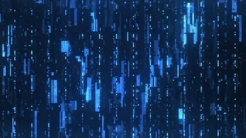 Hi-Tech Digital Pixels Abstract Background Camera Pedestal Movement Stock-Footage 106383877